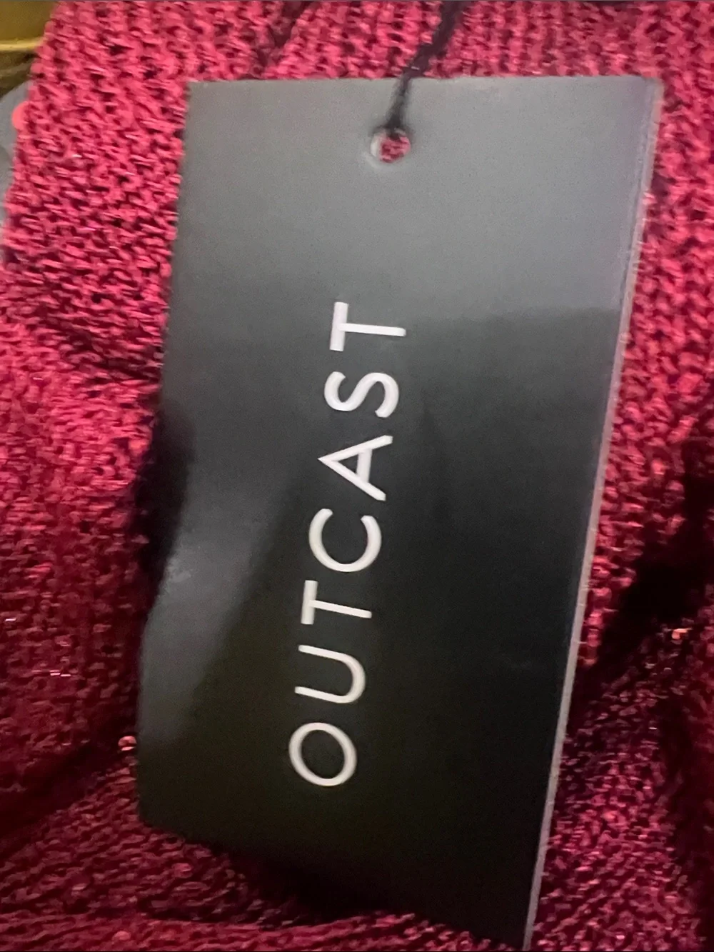 BRAND NEW OUTCAST Women’s Knit Halter Backless Burgundy Dress Size L
